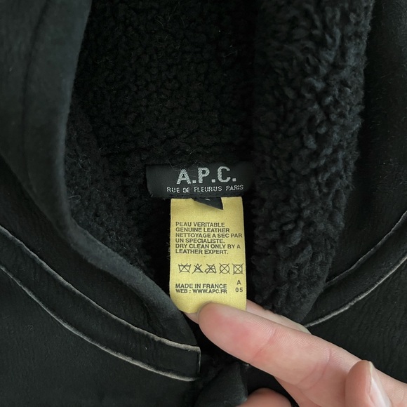 A.P.C. shearling Hooded Coat - Picture 5 of 5